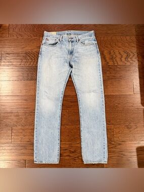 Polo Ralph Lauren Jeans Mens 34x33 The Hampton Relaxed Straight Blue Denim